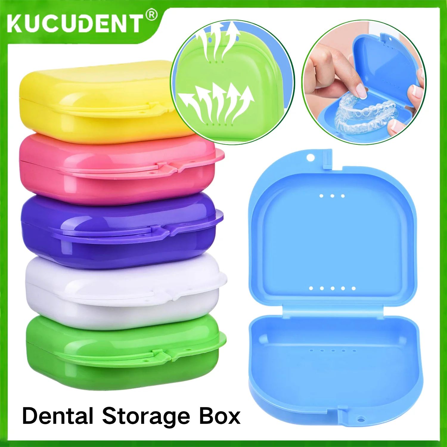 

1Pc Dental Storage Box Orthodontic Denture Storage Fake Teeth Container Teeth Retainer Boxes Braces Case Mouth Guard Organizer