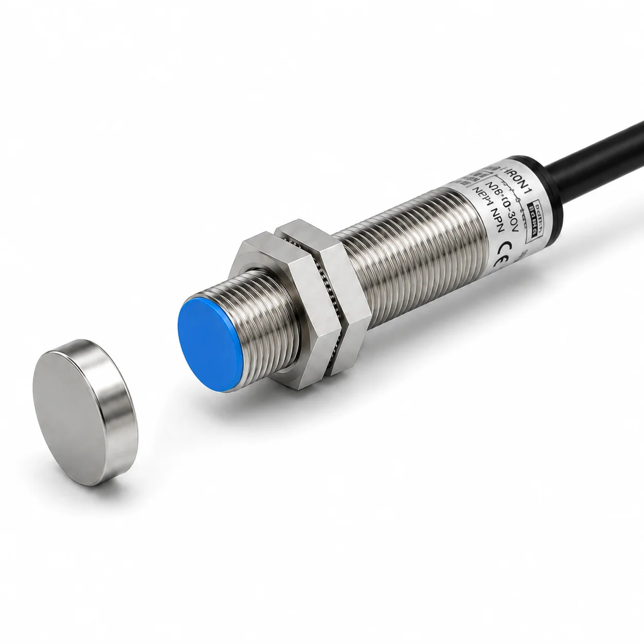 GTRIC Inductive Proximity Sensor Switch HR08 Series M8 Thread 10mm Sensing Distance DC 10-30V NPN PNP Metal Detection Sensor