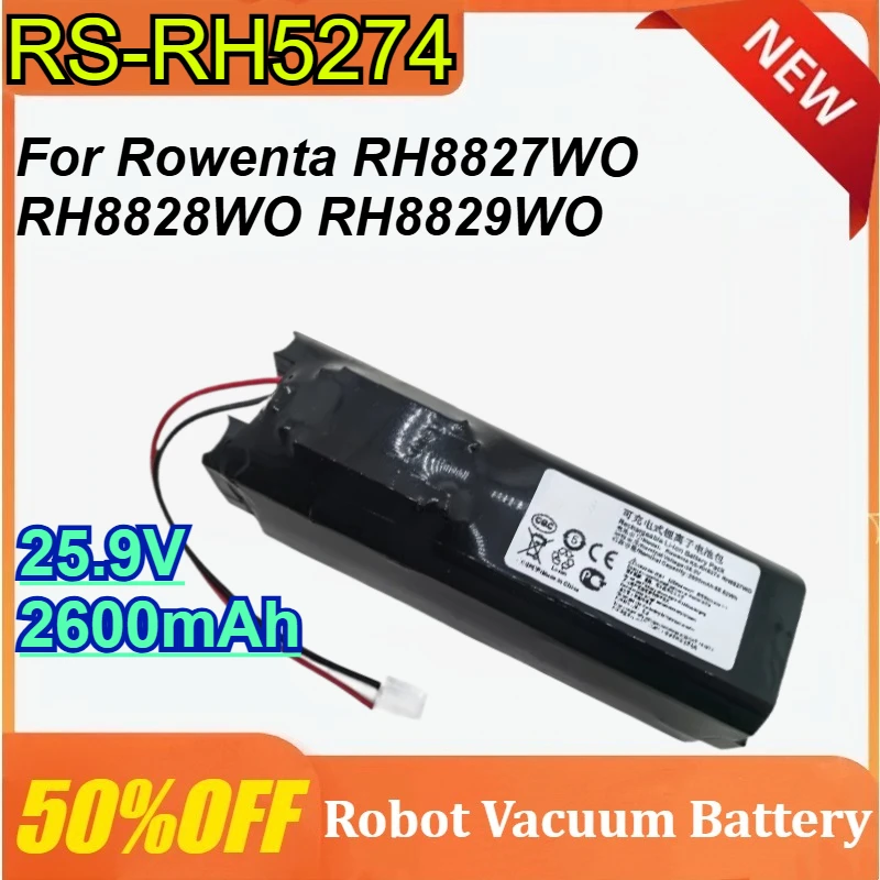 

RS-RH5274 For Rowenta RH8827WO RH8828WO RH8829WO 25.9V 2600mAh High-quality vacuum cleaner battery replacement
