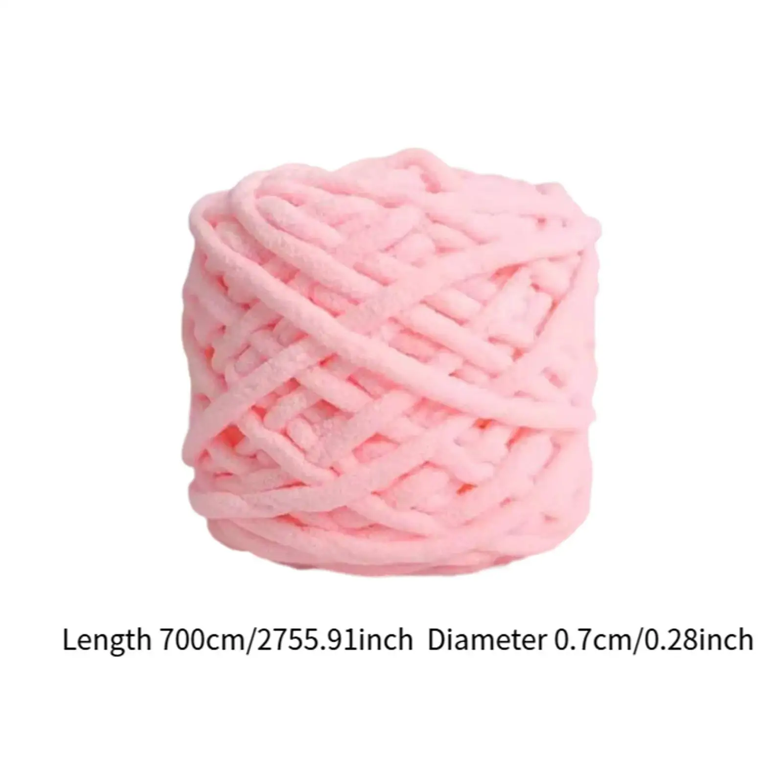 Chunky Chenille Yarn Comfortable Soft Chunky Yarn Bulky Thick Yarn Arm Knitting Yarn for Throw Pillow Hats Making Plush Weaving