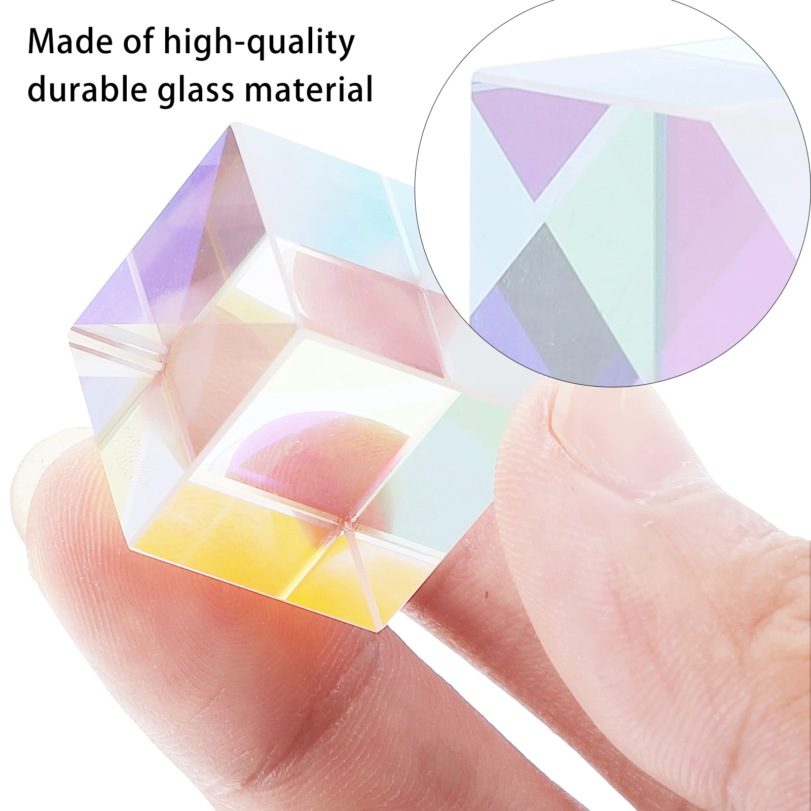 

Optical Prism Lens Crystals Decor Square Decorative Home Ornament Glass Prop Physical Triangular