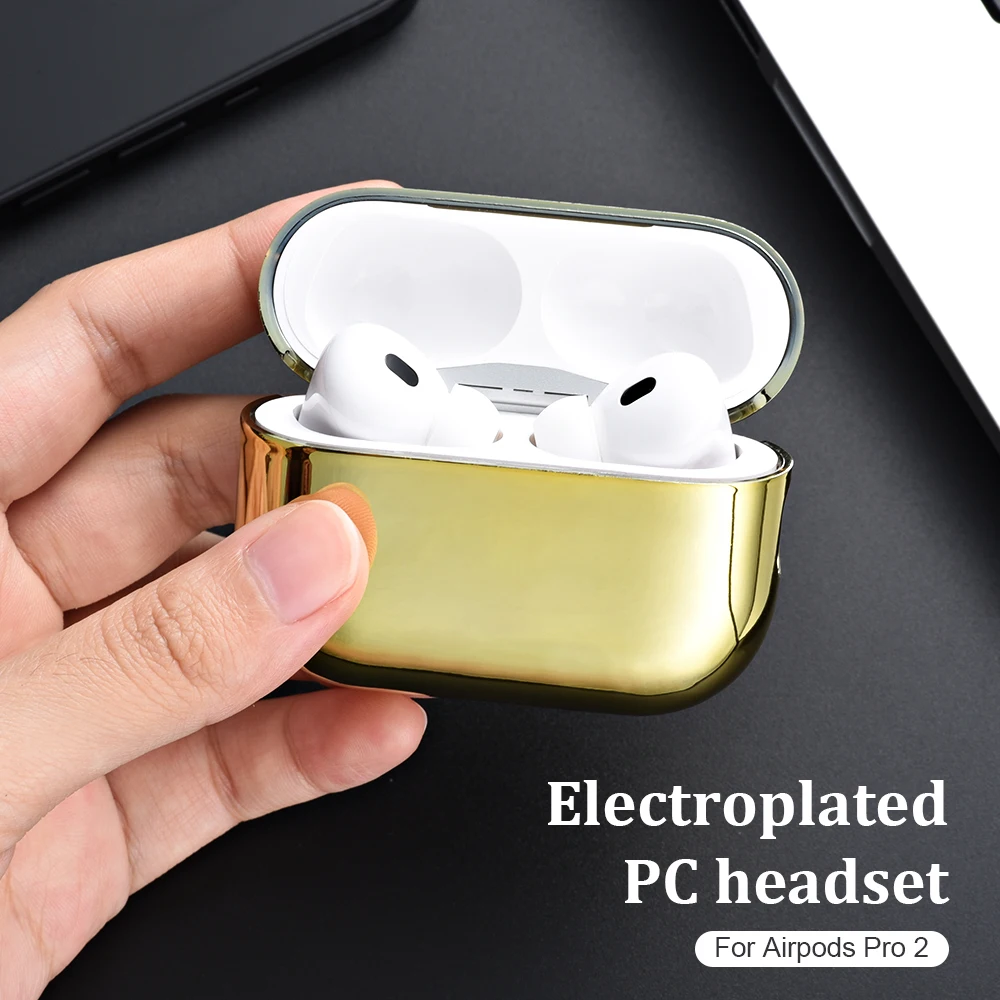 For AirPods Pro 2 Case Electroplate PC Earphone Case Pro USB C Shell Headphone Cover For Apple AirPods 3 Pro 2nd Generation 2022