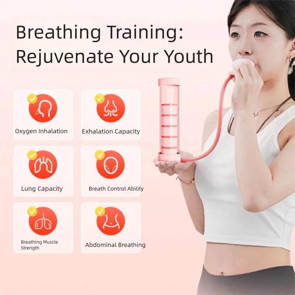 

Muscle Trainer Respiratory Trainer Lung Respirator Health Lungs Fitness Trainer Stronger Lungs Breathing Exercise Device Fitness