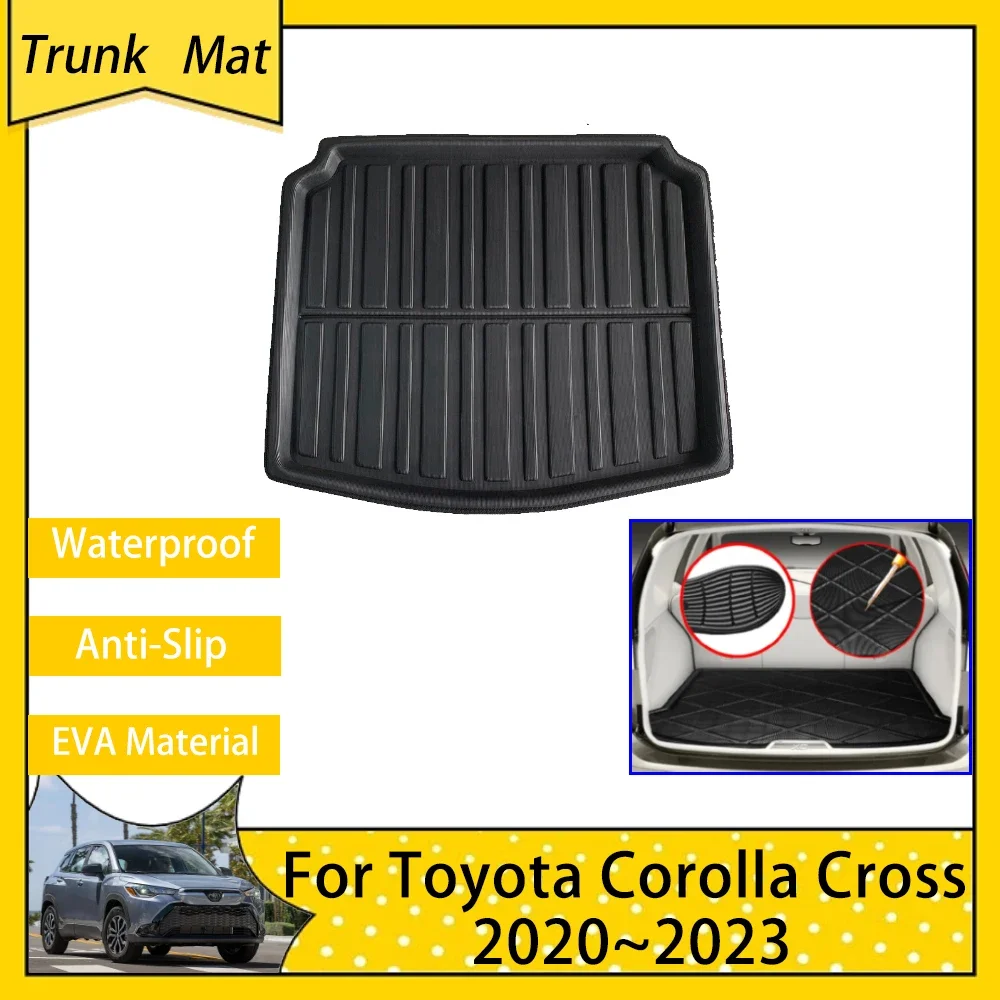 

for Toyota Corolla Cross 2023 Accessories 2020 2021 2022 Car Rear Trunk Mats Luggage FLoor Cargo Pad Boot Tray Waterproof Carpet