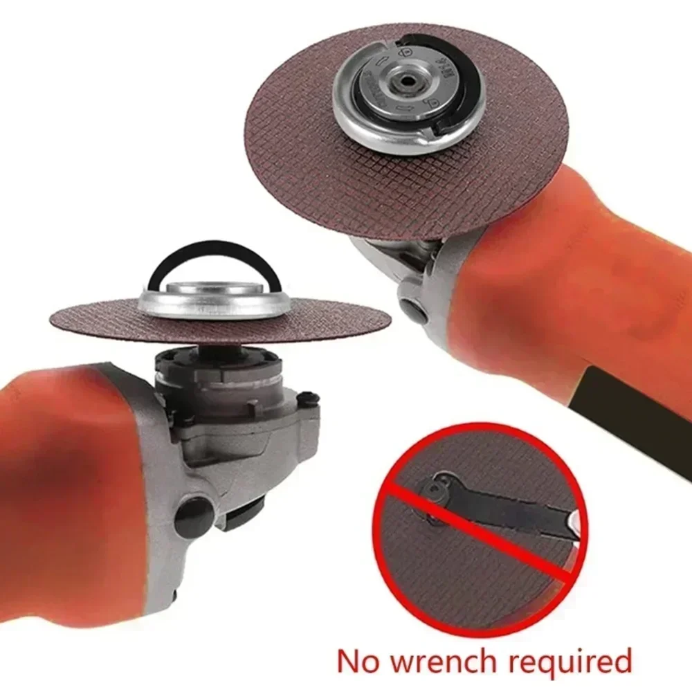 1Pc Self-Locking Pressing Plate Grinder Quick Release Flange Nut Power Chuck Tools Universal M14 Thread Angle Grinder