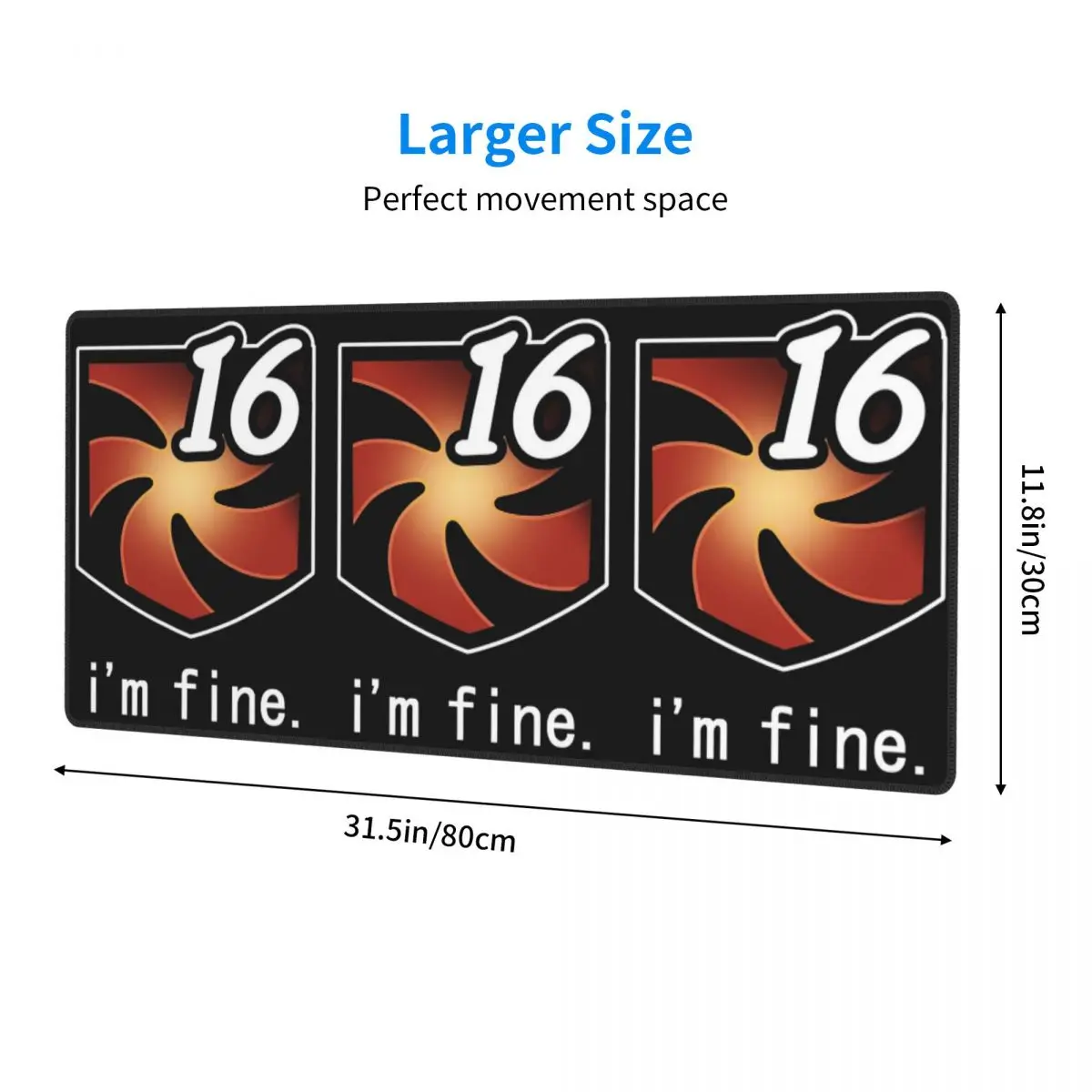 I'm Fine Vuln Stacks Large Mouse Pad Computer Keyboard Mouse Mat Gamer PC Laptop Desk Mat Office Accessories Table Mats