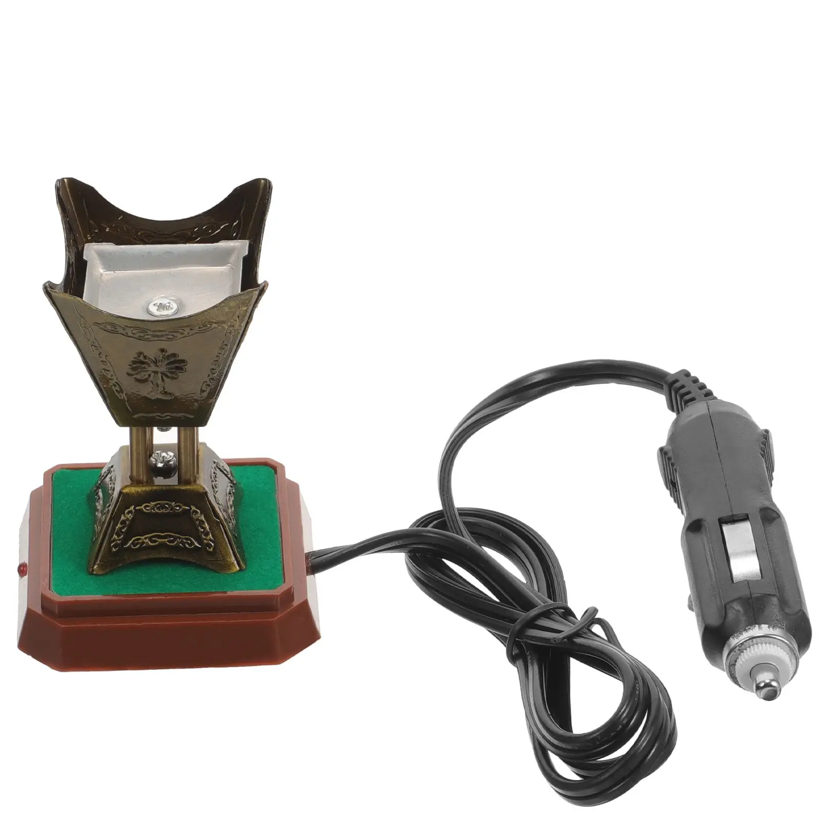 

Electric Car Car Incense Pot Burner Gold Color Aromatherapy Scent Censer Wax Holder Office Retro Metal Craft Decor