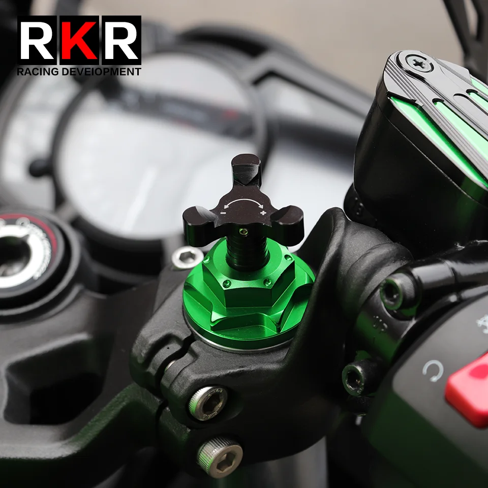 For Kawasaki NINJA400 Ninja 400 Z400 Motorcycle CNC Front Shock Absorber Nut Cap Preload Adjuster Fork Bolts Decorative Cover 