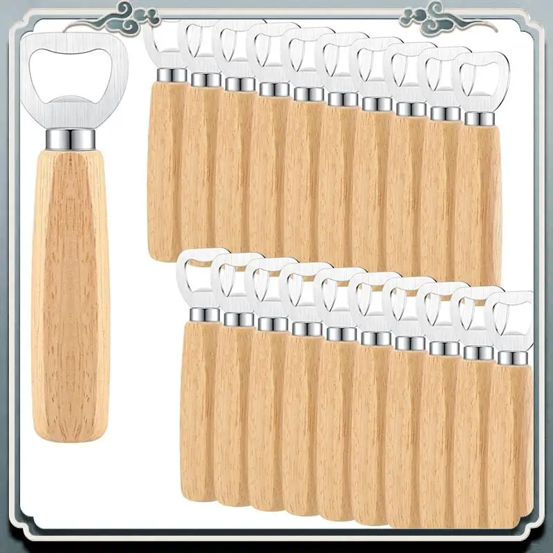 

AC76-открывалка для бутылок из нержавеющей стали, открывалка для вина, открывалка для пивных бутылок с деревянной ручкой, сделай сам