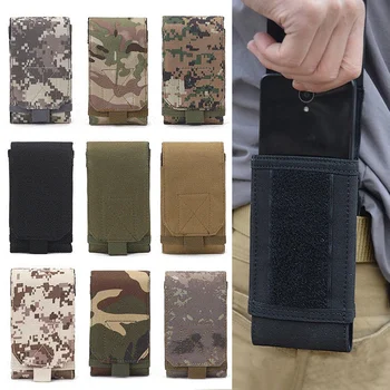 Saco de cintura camuflado ao ar livre tático exército suporte do telefone esporte cinto saco caso à prova dwaterproof água náilon esporte caça camo sacos na mochila