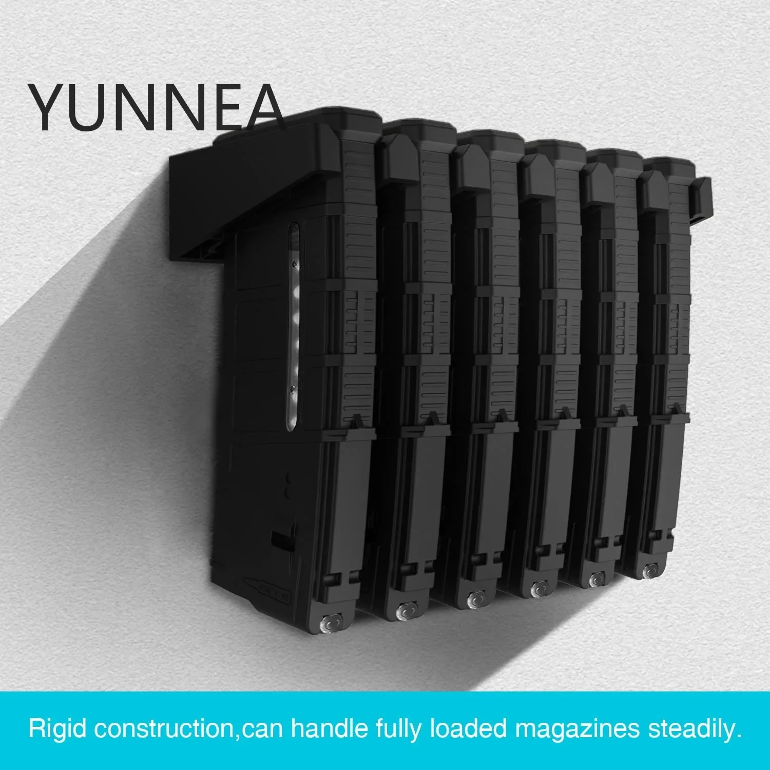 Suporte de montagem na parede para armazenamento doméstico, rack padrão PMAG, AR-15 Pingente, ABS 6X, 6 Slot