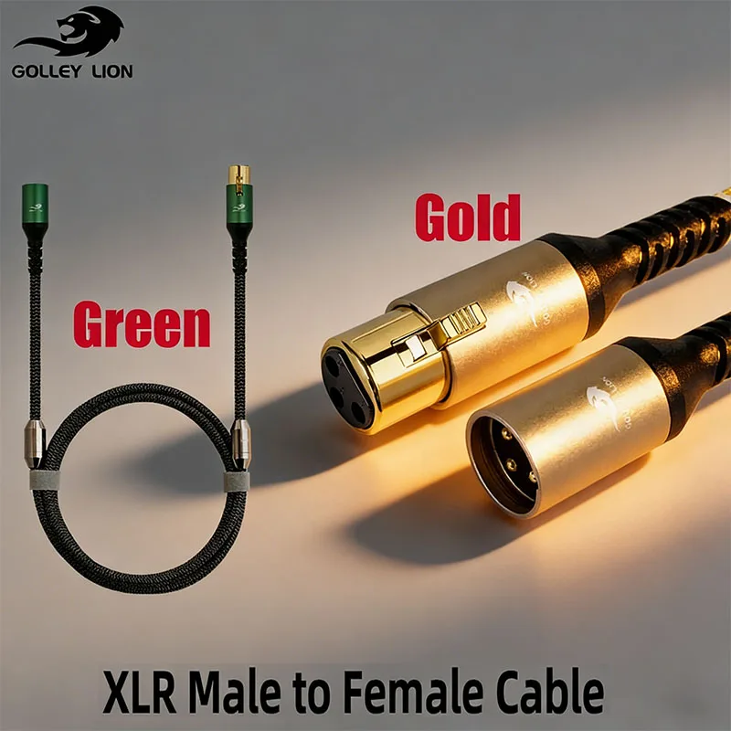 

3-контактный экранированный симметричный аудиокабель XLR (штекер-гнездо) в оплетке с корпусом из цинкового сплава для усилителя, динамика, микшера