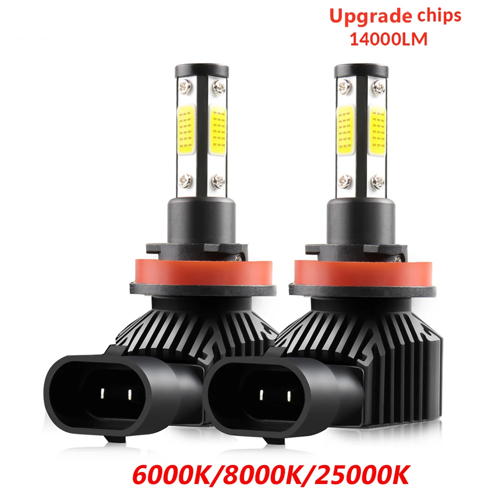 H7 LED Car Headlight 4 Side 360 Degree LED 140000LM H1 H3 H4 H8 H9 H11 Led Headlight Bulb HB3 9005 HB4 9006 Car Lights 6000K