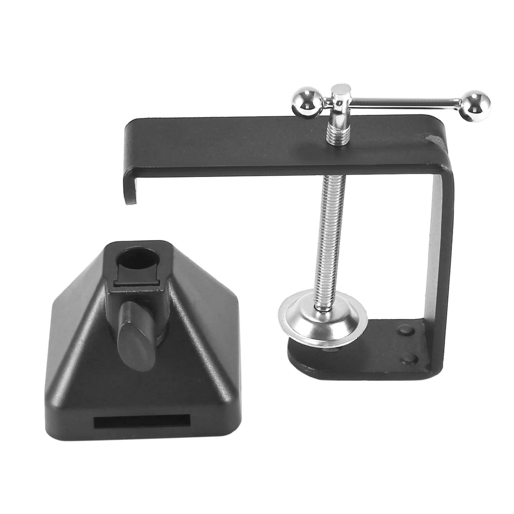 A84X-Heavy-Duty Table Mount Clamp, C Mounting Clamp Holder With Headset Hook Hanger For Microphone Suspension Boom Stand