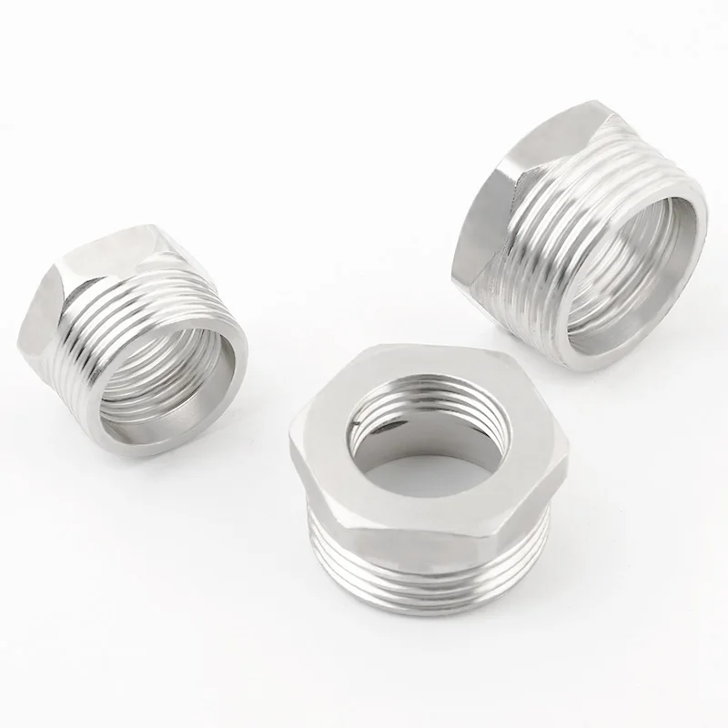 

1/4" 3/8" 1/2" 3/4" 1" BSP Male To Female Thread Reducer Bushing Pipe Fitting Coupler Connector Adapter Stainless Steel 304