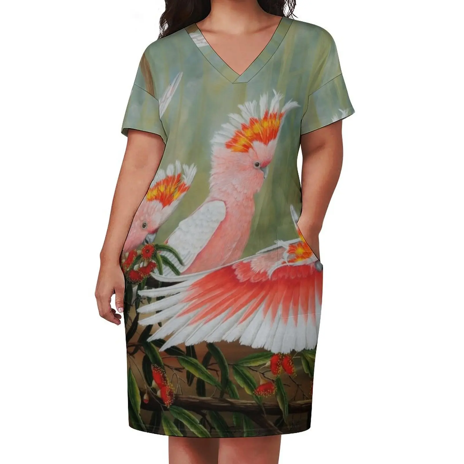 Major mitchells Australian parrots Loose Pocket Dress sexy dress birthday dress for women luxury 2024