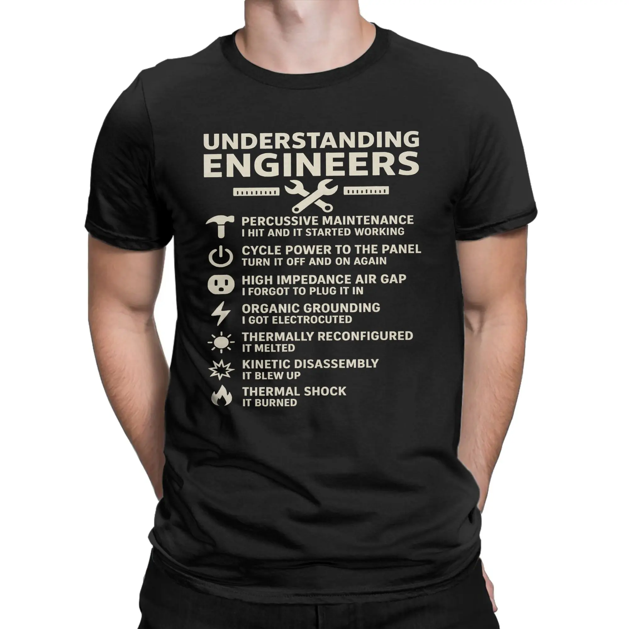 Mens Womens Engineer Shirt Funny Professional Gift for a STEM Grad  Shirt Cotton Printed T-Shirt  Top Clothing