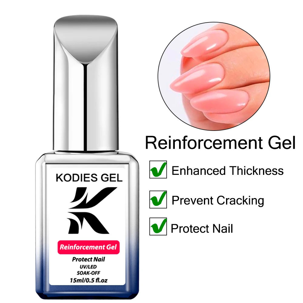 Kodies Gel verstärken Gel Nagellack Nagellack verstärker 15ml semi permanenter UV starker Gel kleber verbessern Nail Art Dekorationen