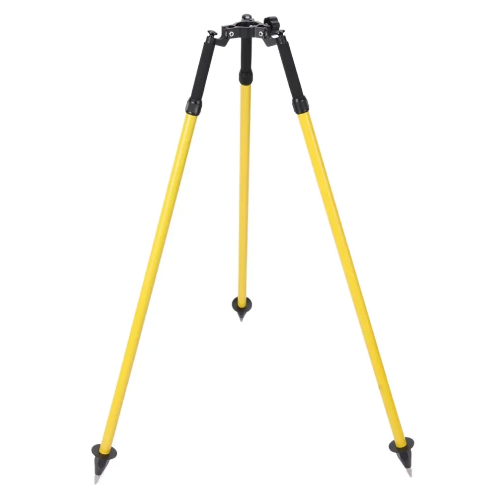 Yellow Land Surveying Equipment Thumb-release Prism Pole Tripod DZ33A