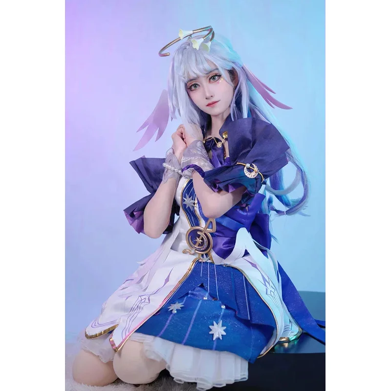 

2025 yiyi Anime Robin Cosplay Costume Game Honkai Star Rail AkuraSakura Dress Wig Headwear Earrings Uniform Carnival Party For W
