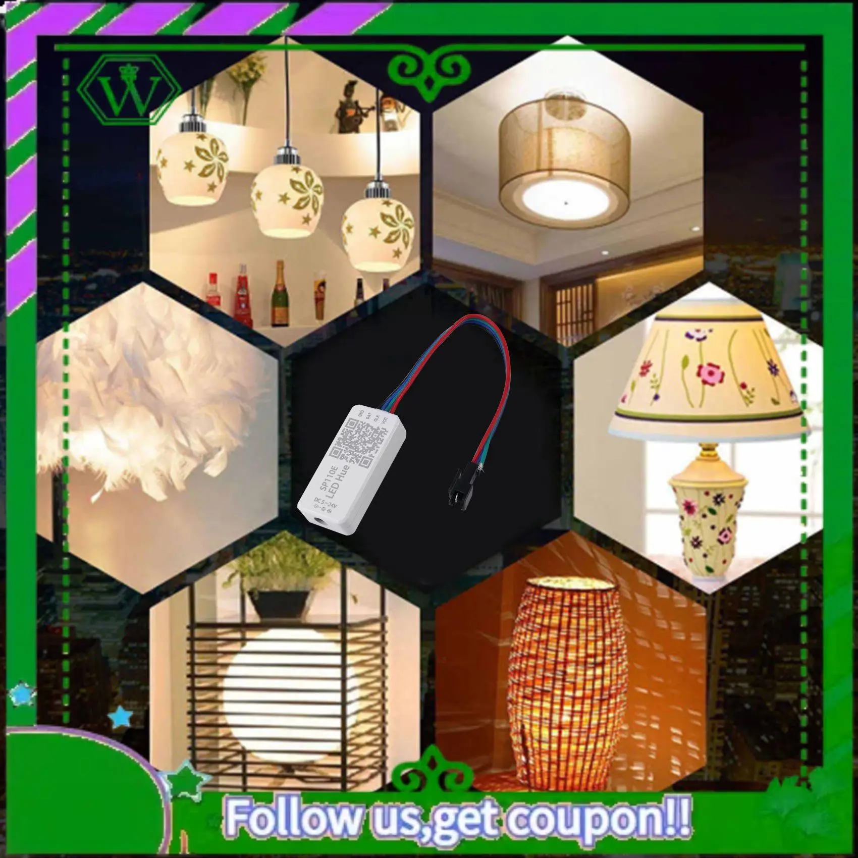 ABIK-WS2812B SK6812RGB SK6812RGBW Мини-контроллер Bluetooth SP110E, поддержка ВСЕХ светодиодных лент/модулей света/панели/строки, IOS/Android