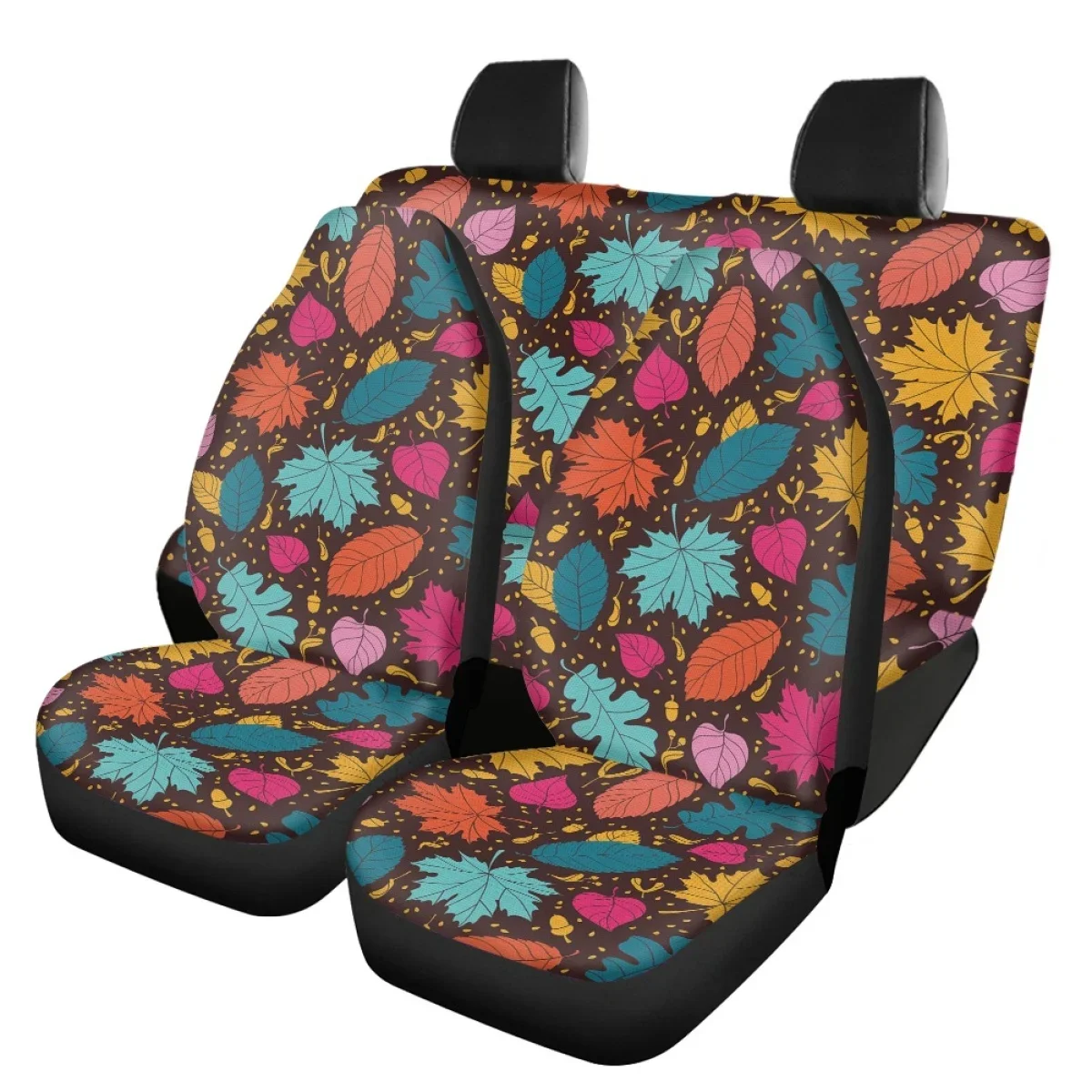 

Car Seat Cover Full Set Fall Colors Harvest Theme Car Seat Cover Cushion Universal Front/Back Seat Protector Auto Interior