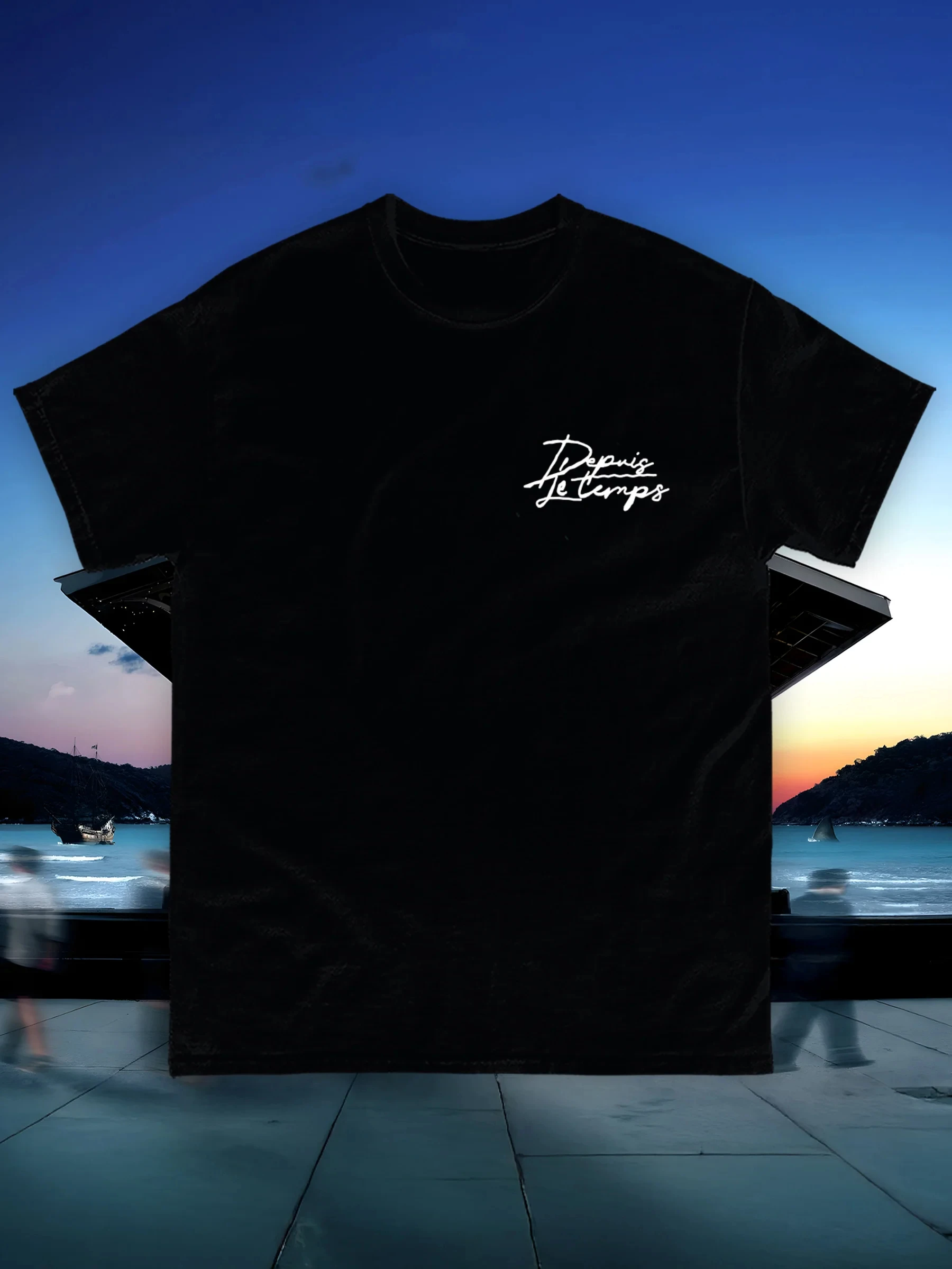 French Rapper Bouss Printed T-shrit ET SI J'ECHOUE Ablum Graphic Bouss Depuis Le Temps Cotton Soft Female Male Clothing Tee