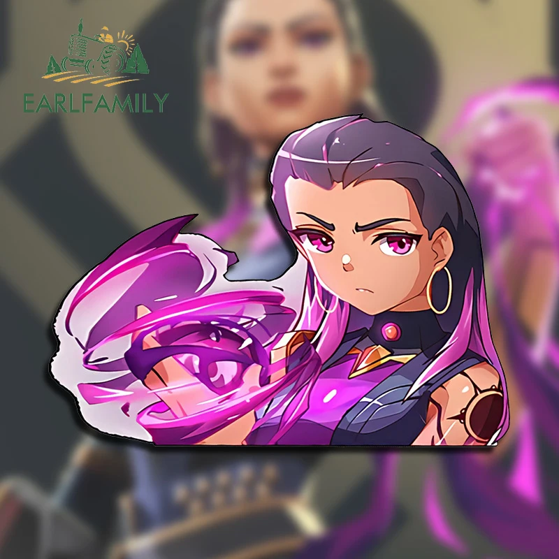 

EARLFAMILY 13x10,7 см для Valorant Reyna креативные автомобильные стикеры милая наклейка на дверь автомобиля, водонепроницаемая декоративная наклейка на окклюзию от царапин
