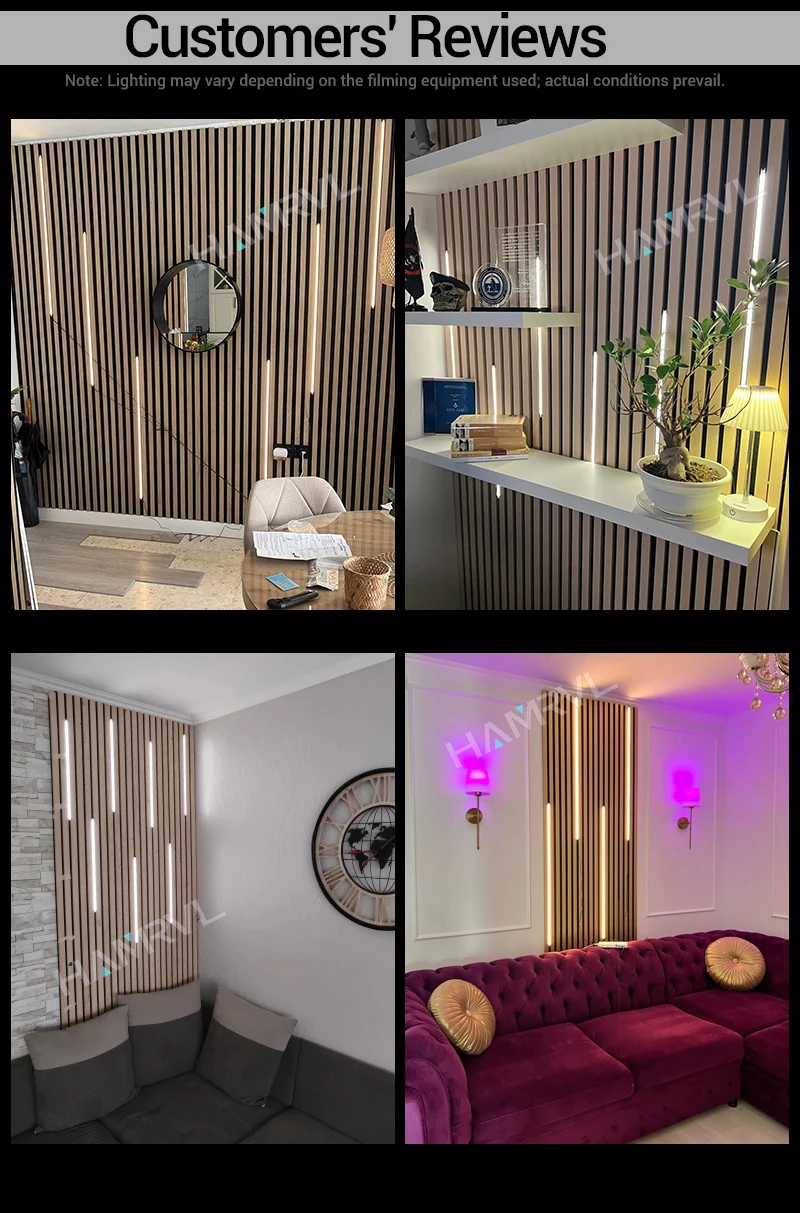 LED-Einbauleuchte, LED-Streifenleuchte für Holzlatten, Wandpaneel in Parallel mit Berührungssensor, selbstklebend für Lattenwanddekoration – Detail 9