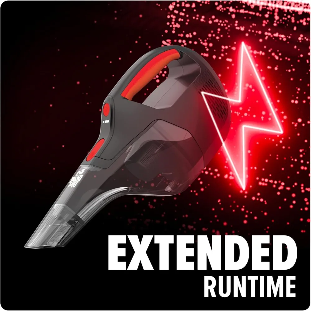 Deep Clean Cordless Handheld Vacuum Cleaner, Powerful Suction, Lightweight, Includes Motorized Pet Brush Roll Tool and Battery