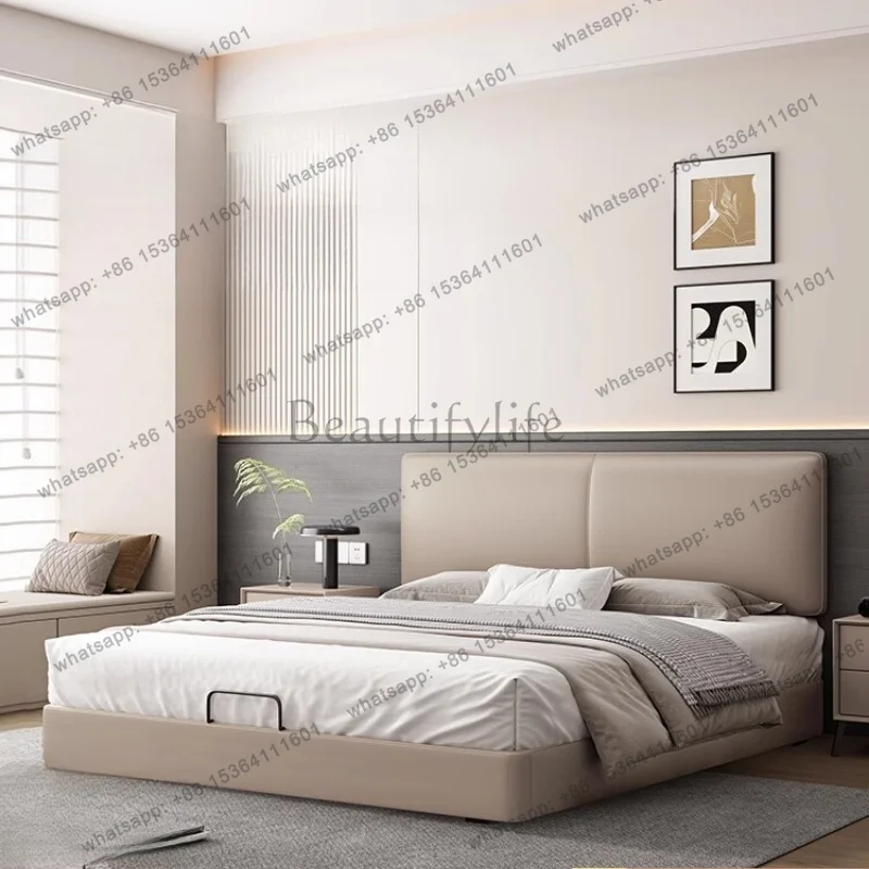 FG Storage Double Massage Bed Queen Frame Modern Floor Massage Bed Space Saving Human Dog Camas De Casal Lounge Suite Furniture