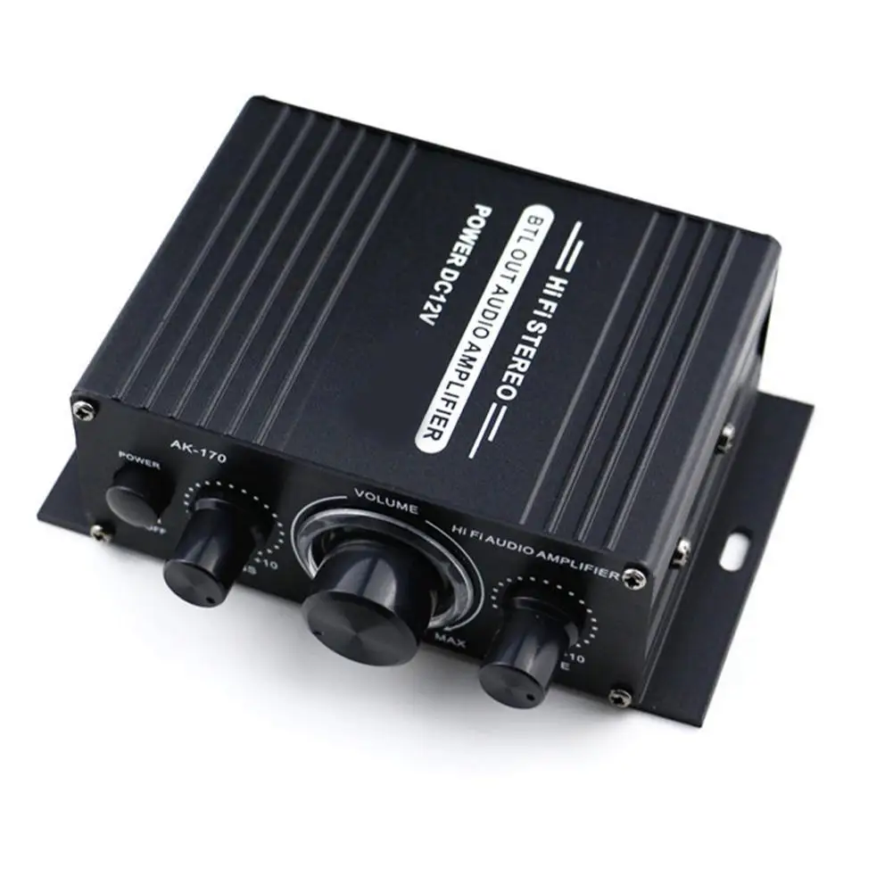 Small Power Amplifier Mini HIFI Audio Power Amplifier Two Main Channel Output For Home Theater Club Party Music 200Wx2 Power