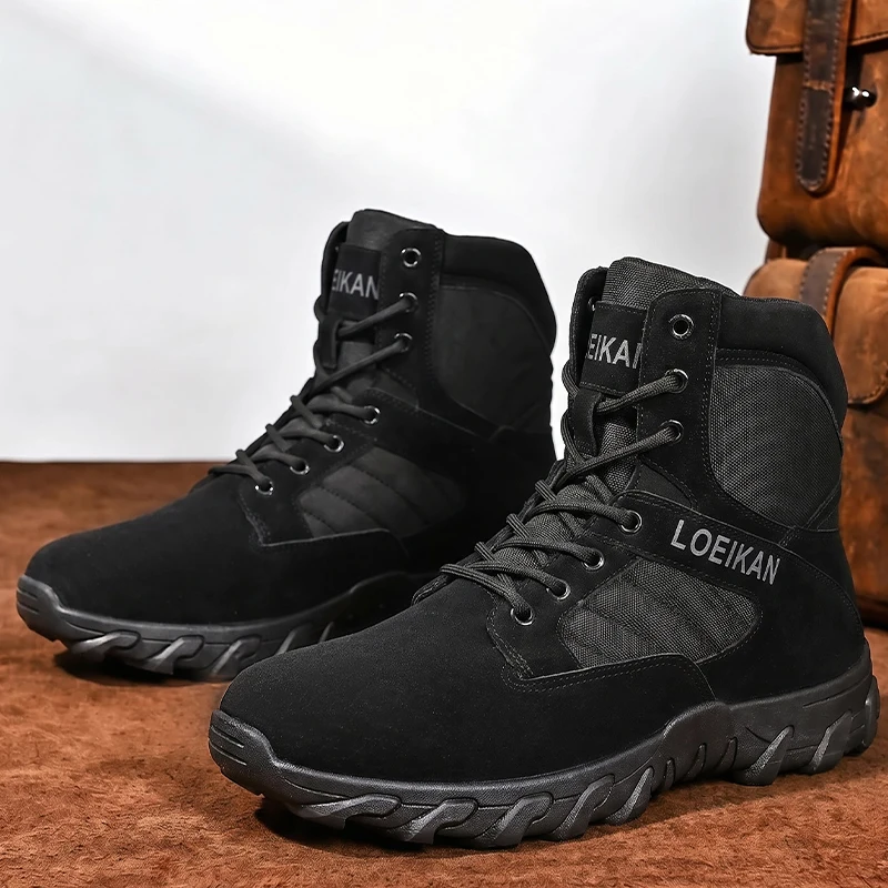 Taktische Stiefel für Herren, stoßdämpfend, rutschfest, hohe Schuhe für die Jagd, Trekking, tägliche Arbeit im Freien – Detail 8