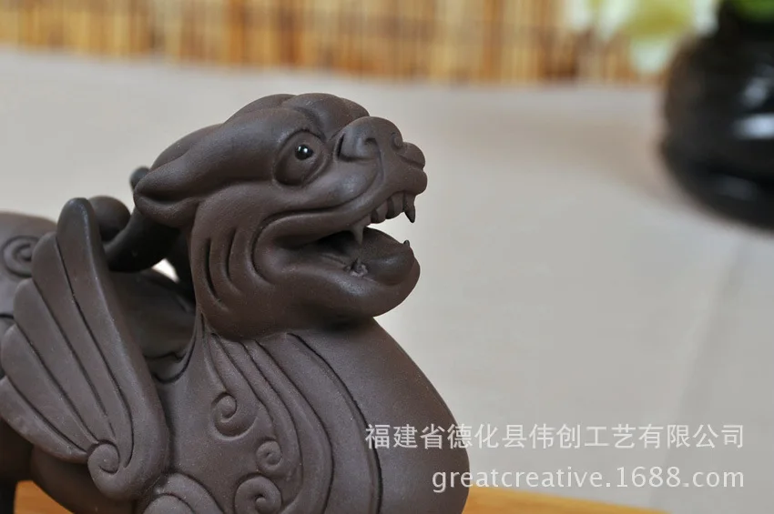 Yixing Purple Clay Tea Pet Purple Clay Flying Apsaras Pixiu Purple Clay Sculpture Ornaments All Store Mixed Batch