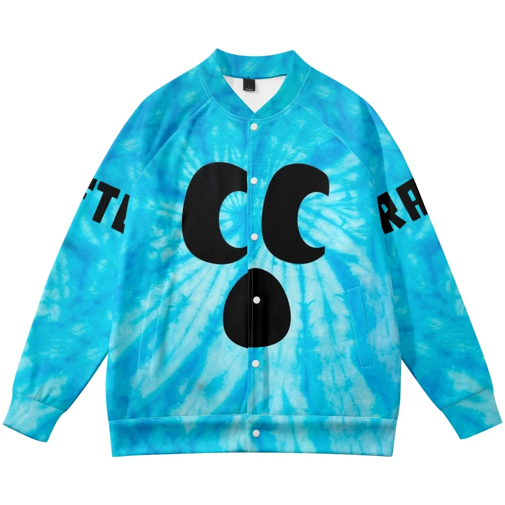 

Coats Craftee Face Tie dye Sweatshirt 3D Stand Collar Jacket Men/Women Long Sleeve Jackets Streetwear Fashion Cosplay Costume