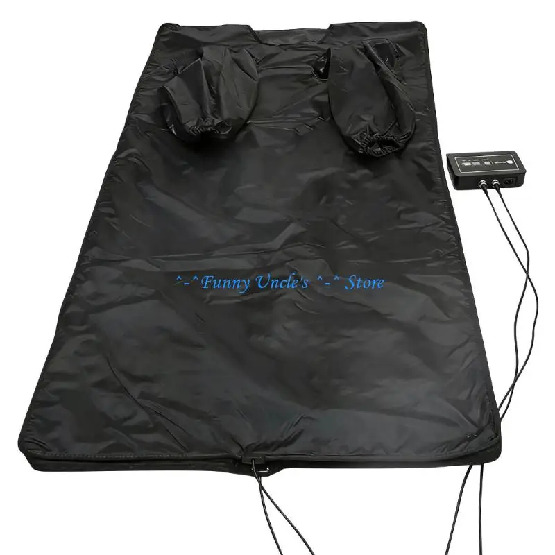 E7CD Relaxing Sauna Heating Therapy Wrap Portable Folding Sauna Blanket with Zippers Arm Holes For Indoor Wellbeing