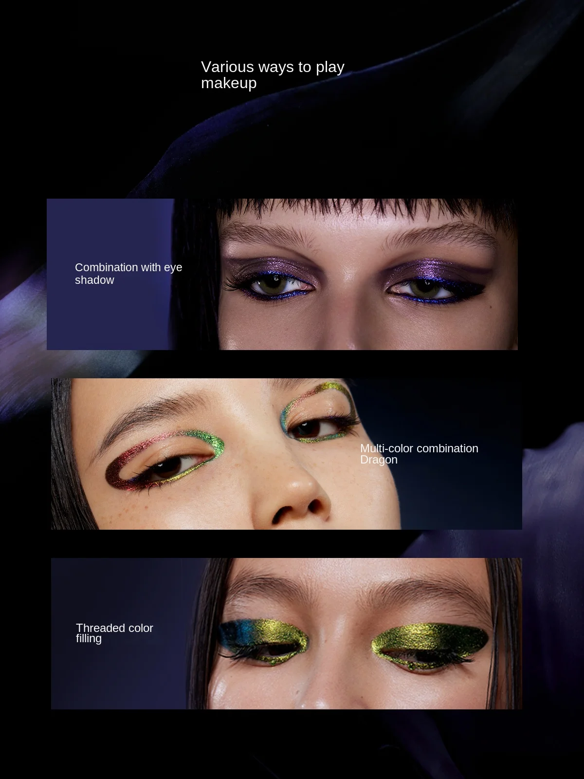 KALEIDOS Kaleidoscope Holy Eyeliner Pen Durable Waterproof Non Rendering Chuangsheng Night Chameleon Eyeliner Pen L03