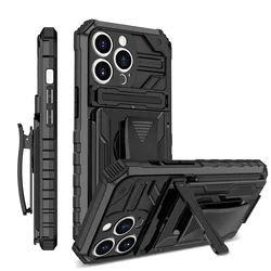 Fit iPhone 13 Pro Case,ShockProof Heavy Duty Armour Tough Stand Case With Belt Clip For iPhone 13 6.1