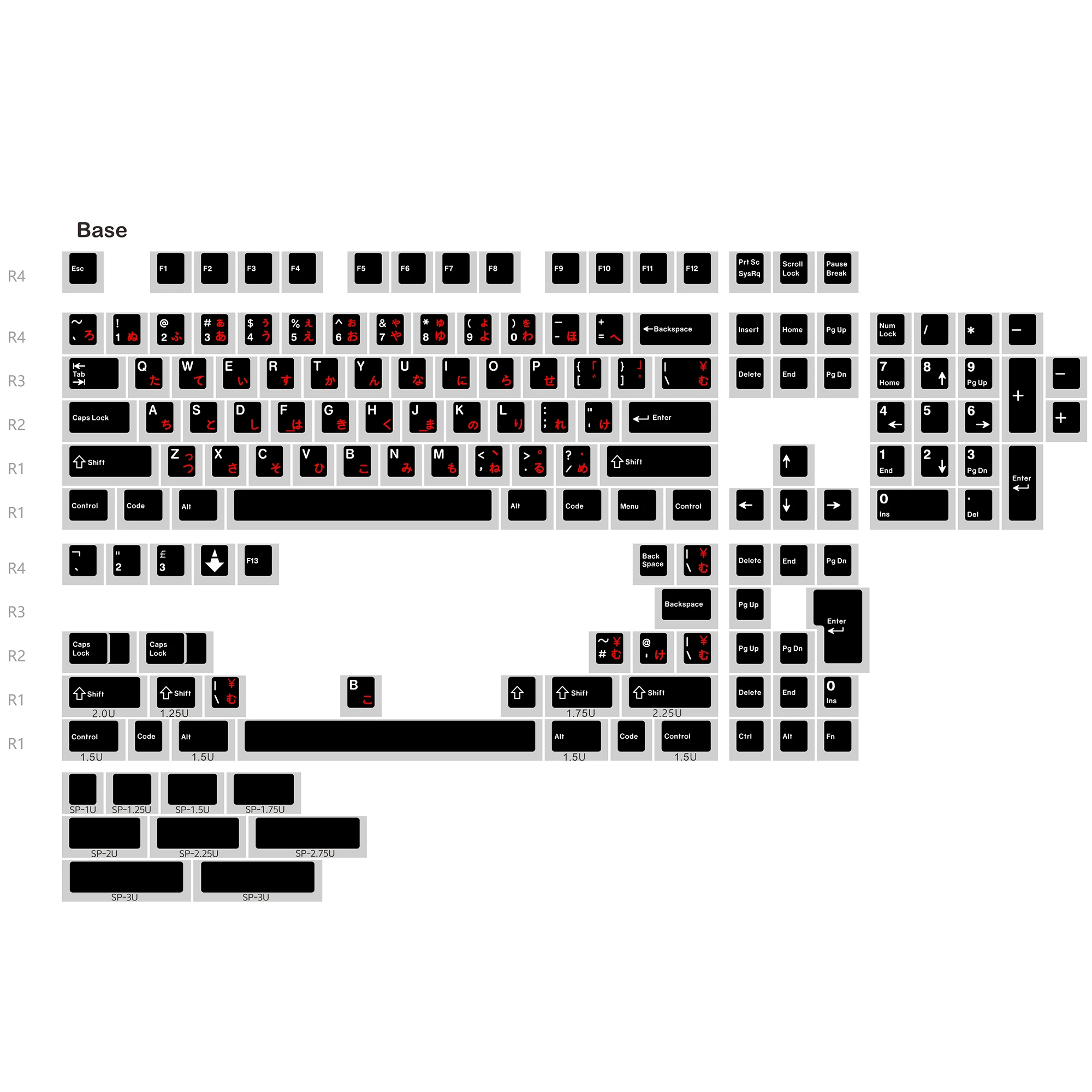 Imagem -05 - Jkdk Estúdio Wob-cereja Perfil Dye Sub Keycap Grupo Plástico Pbt Preto 61 68 84 87 104 Cereja mx Switch Teclado Mecânico