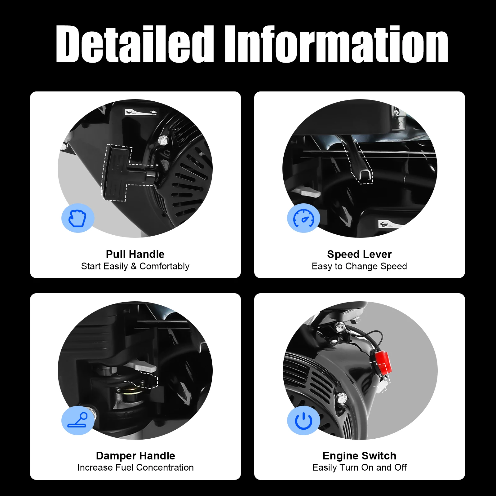 15HP 4-Stroke Gasline Powered Engine 420cc OHV Engine 8800W Air Cooling Multi-Use Engine Motor w/h Single Cylinder For Energy