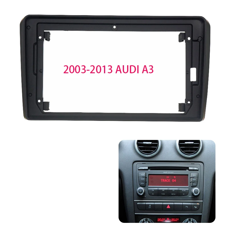 9 Polegada kit quadro de rádio do carro para audi a3 2003-2013 auto estéreo centro console titular fascia guarnição moldura faceplate adaptador