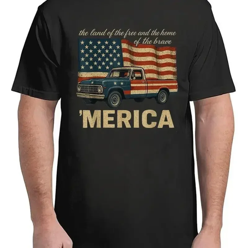 Vintage Classic Merica American Flag Usa 4Th Of July Adult S 4Xl T Shirt