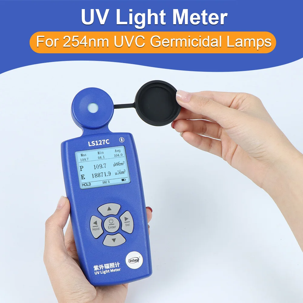 LS127C 254nm UVC Ultraviolet Radiation Meter UV Radiometer UVC Intensity Measurement UV Light Meter Radiometer