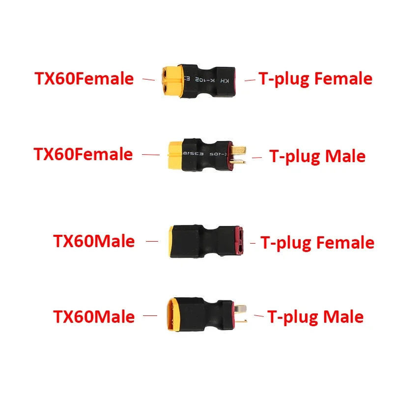 1PCS XT60 to T Plug Female Male Connectors Banana Plug RC Lipo Battery Control Parts DIY Adapter