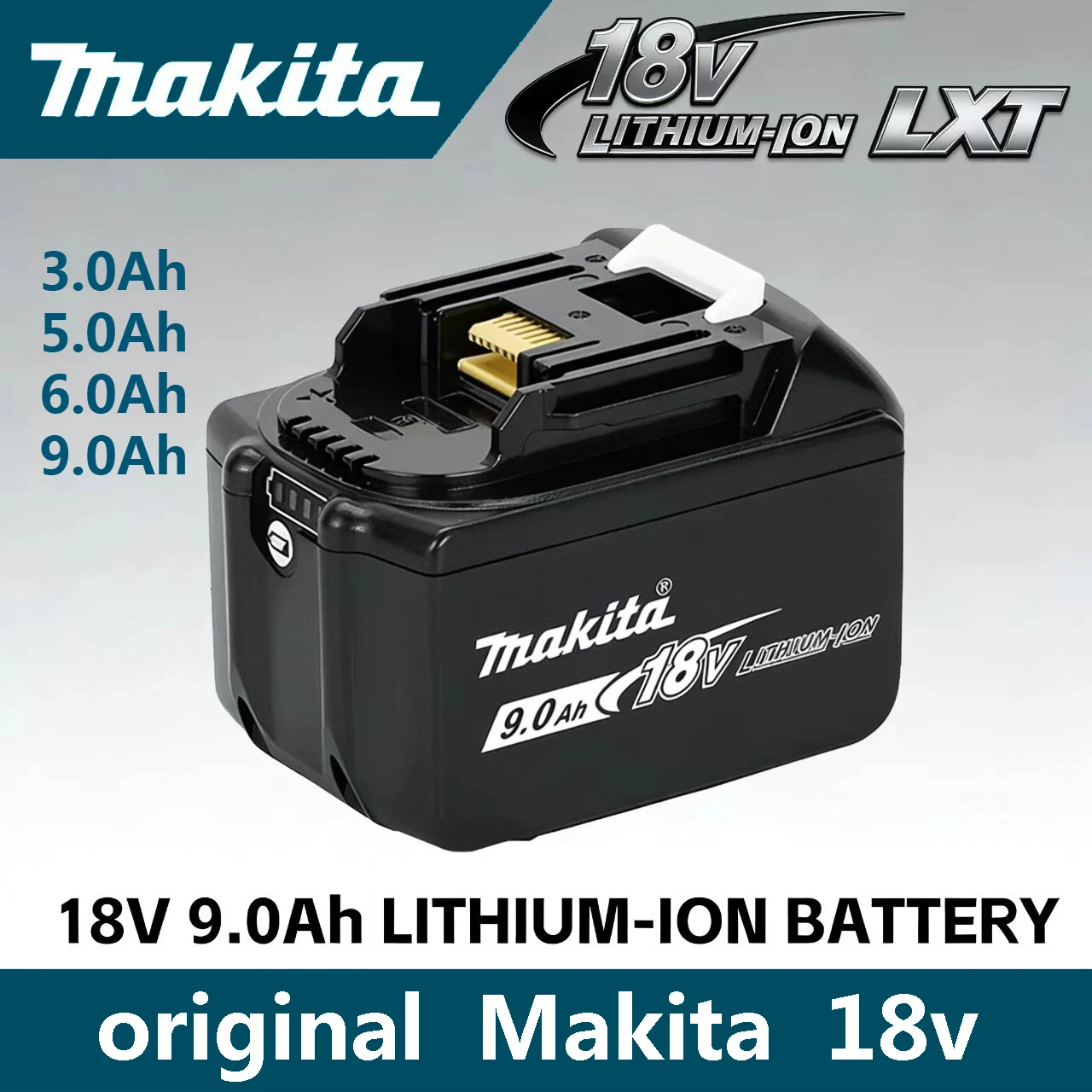 Original Makita 18V Battery 6.0Ah 9.0Ah Rechargeable Battery