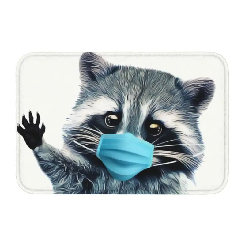 Fashion Raccoon Trash Panda Doormat Anti-Slip Bath Kitchen Mat Bedroom Balcony Floor Door Entrance Carpet Rug