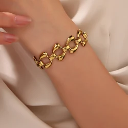 316L Stainless Steel WaterDrop Bracelet For Women Fashion Gold Color Chain Bracelets Jewelry