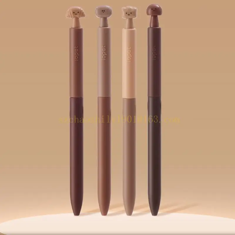 62ka 4pcs twist acción gel pluma 0.5 mm dibujos animados gel pan para estudiantes para adultos escritos