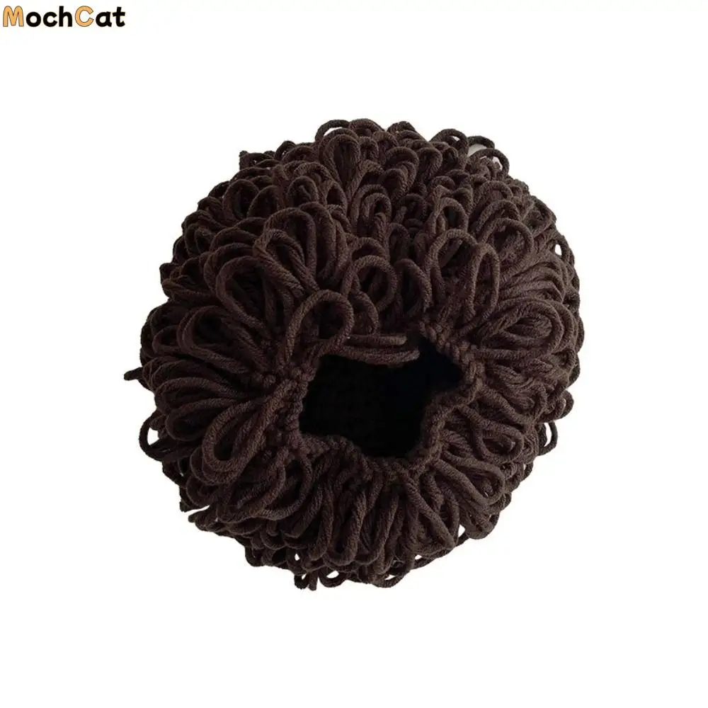 

Solid Color Beanies Knit Cap Gift Headwear Kid Baby Accessories Afro-hair Hat Toddler Wig Hat Mad Scientist Hat Dreadlocks Hat