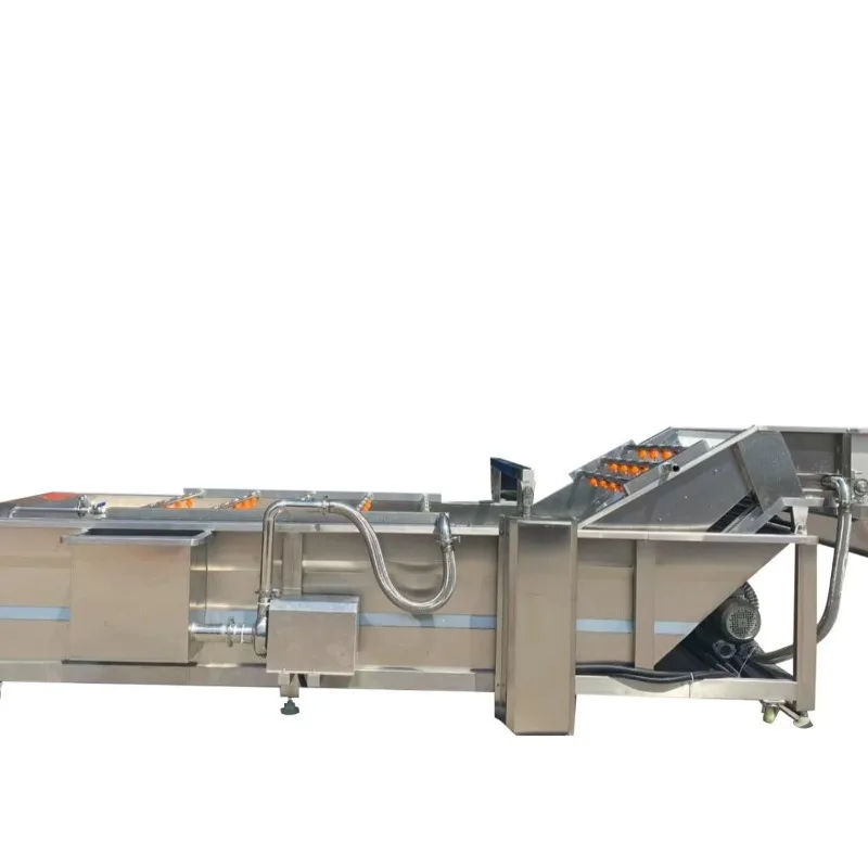 Cauliflower spinach celery sweet  Large commercial fruit and vegetable bubble cleaning machine Seafood cleaning machine